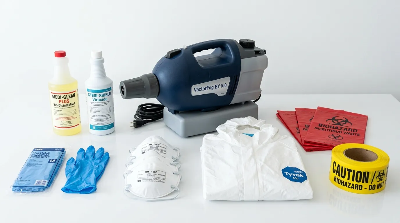 Professional biohazard remediation crew working in Westwood